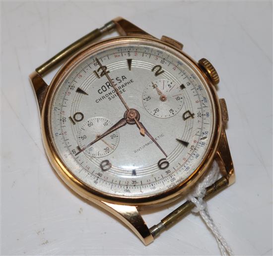18ct chronograph wrist watch